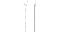 1.25 CT Certified Moissanite Bar Dangle Pendant