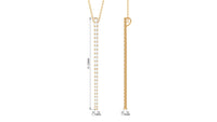 1.25 CT Certified Moissanite Bar Dangle Pendant