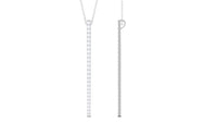 1.25 CT Certified Moissanite Bar Dangle Pendant
