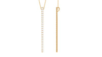 1.25 CT Certified Moissanite Bar Dangle Pendant