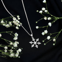 Certified Moissanite Frozen Snowflake Pendant Necklace