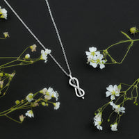Certified Moissanite Infinity Pendant Necklace with Chain