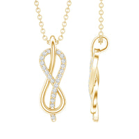 Minimal Moissanite Infinity Knot Pendant Necklace