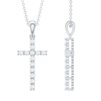 Certified Moissanite Cross Pendant Necklace for Women