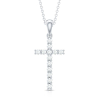 Certified Moissanite Cross Pendant Necklace for Women