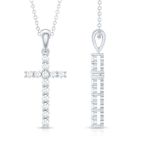 Certified Moissanite Cross Pendant Necklace for Women