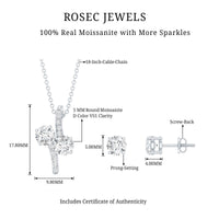 Certified Moissanite Minimal Jewelry Set