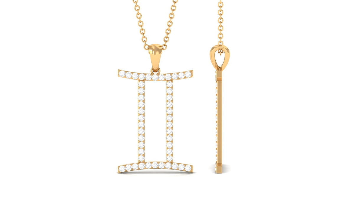 Gemini Necklace with Certified Lab Grown Diamond