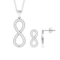 Simple Moissanite Infinity Jewelry Set