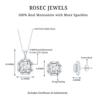 4 CT Round Shape Moissanite Solitaire Jewelry Set