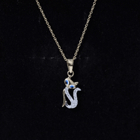 Certified Moissanite Cat Pendant Necklace