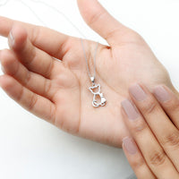 Certified Moissanite and Cat Pendant