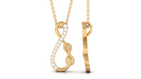 Interlock Infinity Pendant Necklace with Moissanite