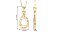 Minimal Moissanite Infinity Pendant in Pave Setting