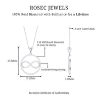 Diamonds Infinity Eternity Pendant Necklace