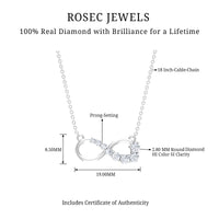 Diamond Infinity Pendant Necklace For Women