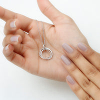 Rosec Jewels certified diamond eternity circle pendant necklace for women, showcasing a sparkling diamond design.