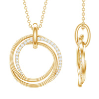 Rosec Jewels certified diamond eternity circle pendant necklace for women, featuring sparkling diamonds in a elegant design.
