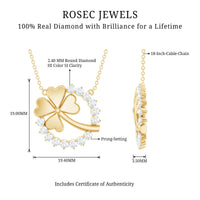 Certified Diamond Lucky 4 Leaf Necklace