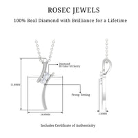Diamond Cross Pendant Necklace for Women