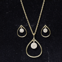 Diamond Wedding Necklace Earring Set for Bride