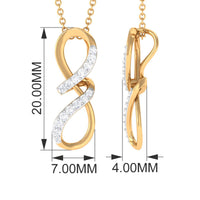 Certified Diamond Twisted Infinity Necklace