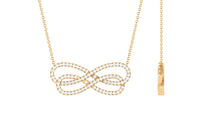 Certified Diamond Sideway Infinity Necklace