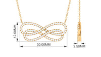 Certified Diamond Sideway Infinity Necklace