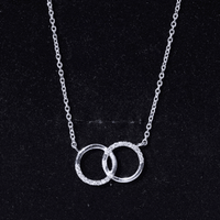 Certified Diamond Circle Pendant Necklace