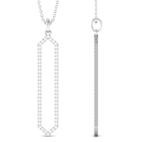 Certified diamond geometric pendant necklace for women by Rosec Jewels featuring a sleek, modern design.