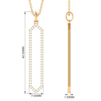 Certified diamond geometric pendant necklace for women with sparkling diamond accents, elegant jewelry by Rosec Jewels.