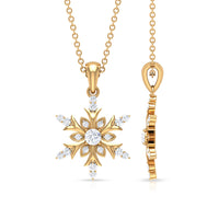 Certified Diamond Snowflake Christmas Necklace