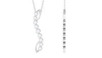 Bezel Set Diamond Designer Dangle Necklace
