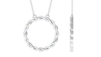 Diamond Twisted Eternity Necklace in Pave Setting