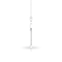Vintage style diamond key pendant necklace for women by Rosec Jewels, featuring a detailed pendant with sparkling diamonds.