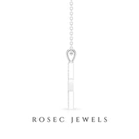 Diamond star pendant necklace in pave setting by Rosec Jewels, featuring a sparkling star-shaped pendant with intricate detailing.