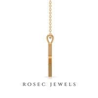 Diamond star pendant necklace in pave setting by Rosec Jewels, featuring a sparkling star-shaped design with intricate detailing.