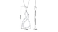 Certified Diamond Infinity Pendant in Pave Setting