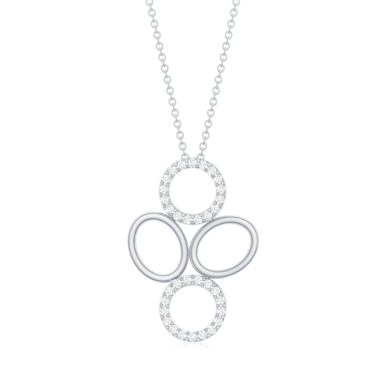 Certified diamond contemporary pendant necklace for women by Rosec Jewels, featuring a sleek modern design.