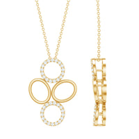 Elegant Rosec Jewels certified diamond contemporary pendant necklace for women, showcasing a sleek, modern design in the image.