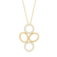 Contemporary diamond pendant necklace for women by Rosec Jewels featuring a sparkling certified diamond pendant.