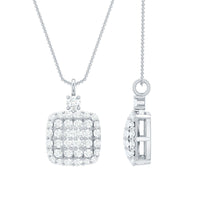 Brilliant cut diamond pendant necklace by Rosec Jewels showcasing a sparkling diamond set in a elegant pendant design.