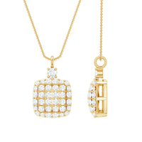 Brilliant cut diamond pendant necklace from Rosec Jewels featuring a sparkling diamond set in a delicate pendant.