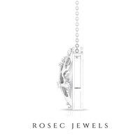 Heart Shaped Openwork Diamond Necklace