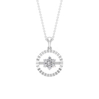 Diamond Flower Cluster Necklace for Women