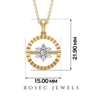 Diamond Flower Cluster Necklace for Women