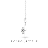 Diamond Flower Cluster Necklace for Women