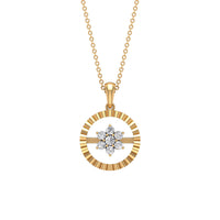 Diamond Flower Cluster Necklace for Women