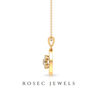 Diamond Flower Cluster Necklace for Women