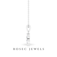 Natural Diamond Flower Pendant Necklace for women